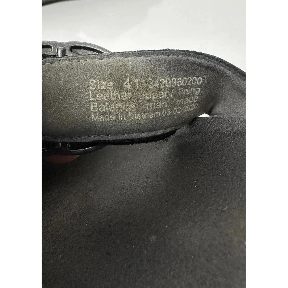 Dansko Susie Sandals Black Nubuck Open Toe Strap Wedge 3420360200 EU41/US10.5-11